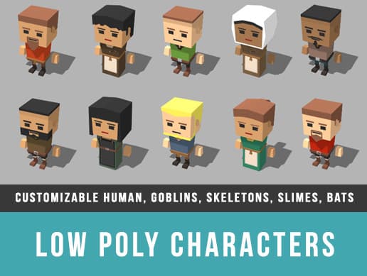 3D Characters Lowpoly Pack - Mega Bundle