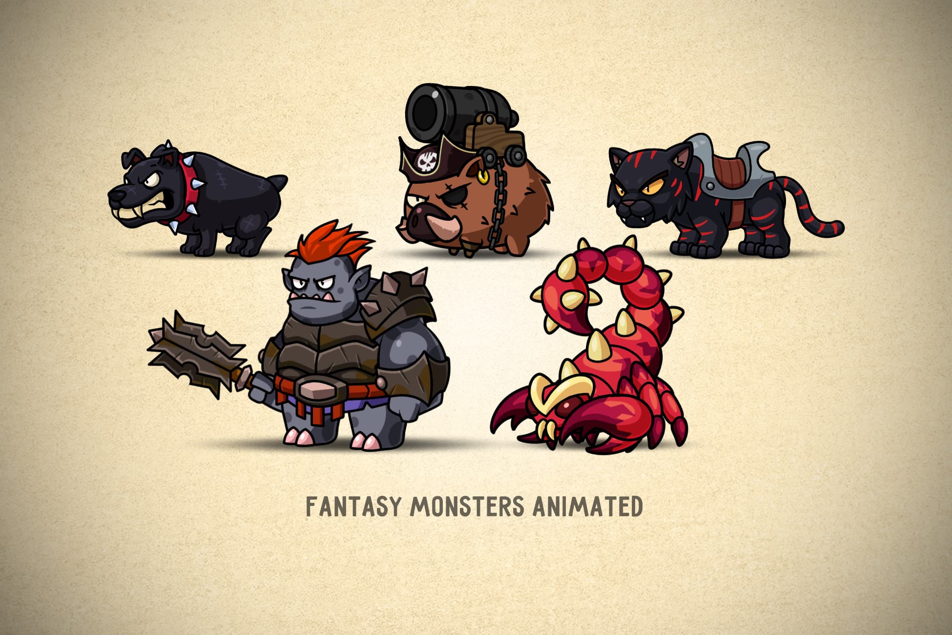 Fantasy Monsters Animated (Megapack)