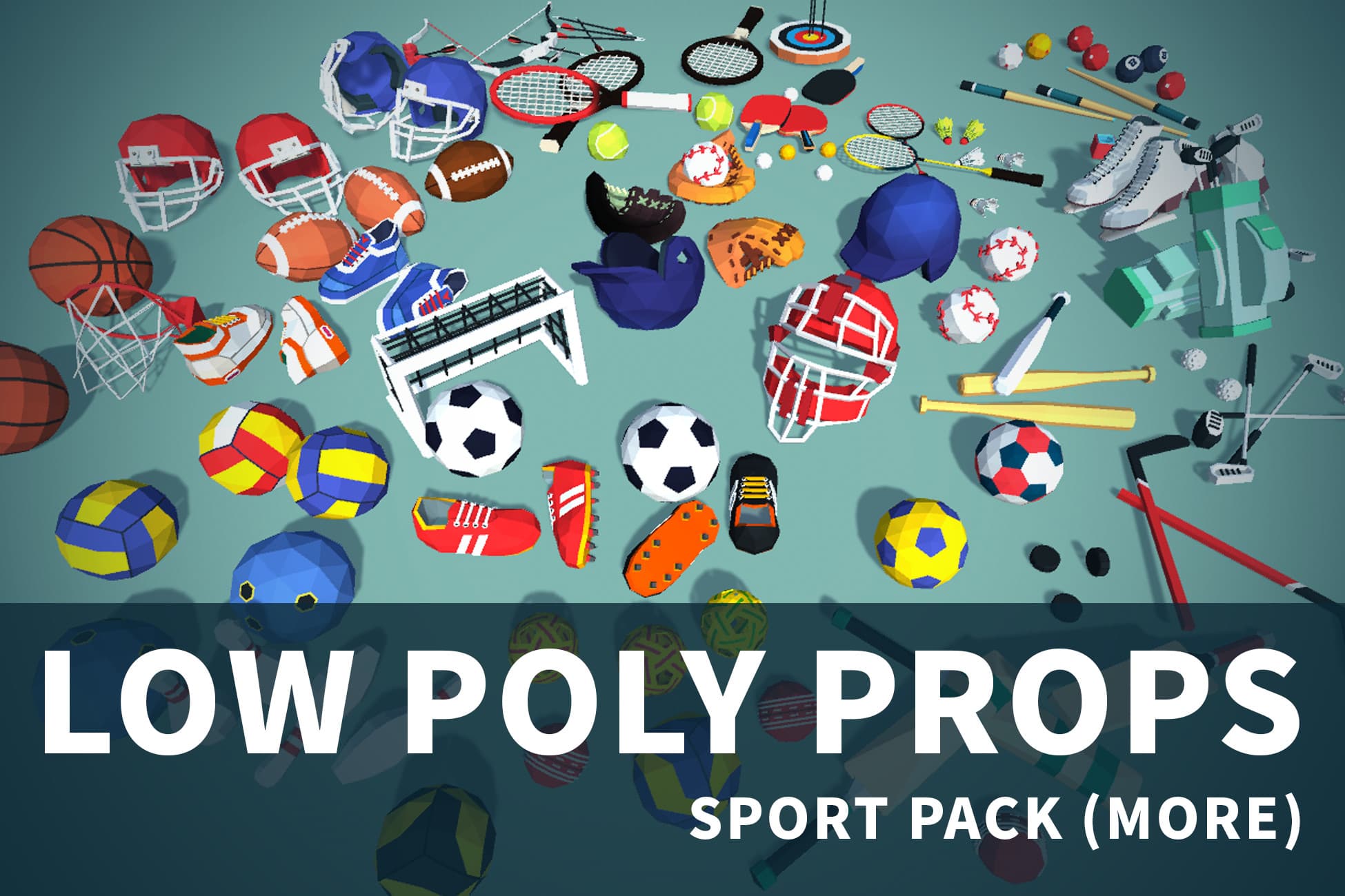 More 3D Sport Low poly models