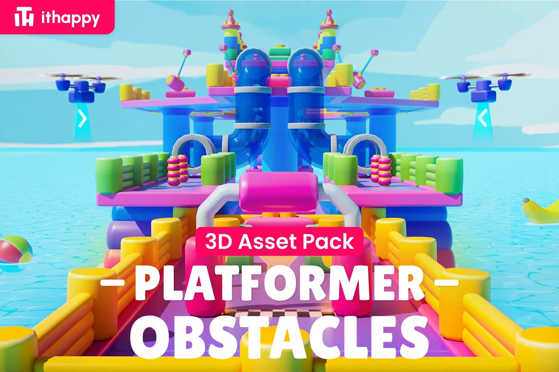 Platformer 2 Obstacles - Low Poly 3D Models Pack