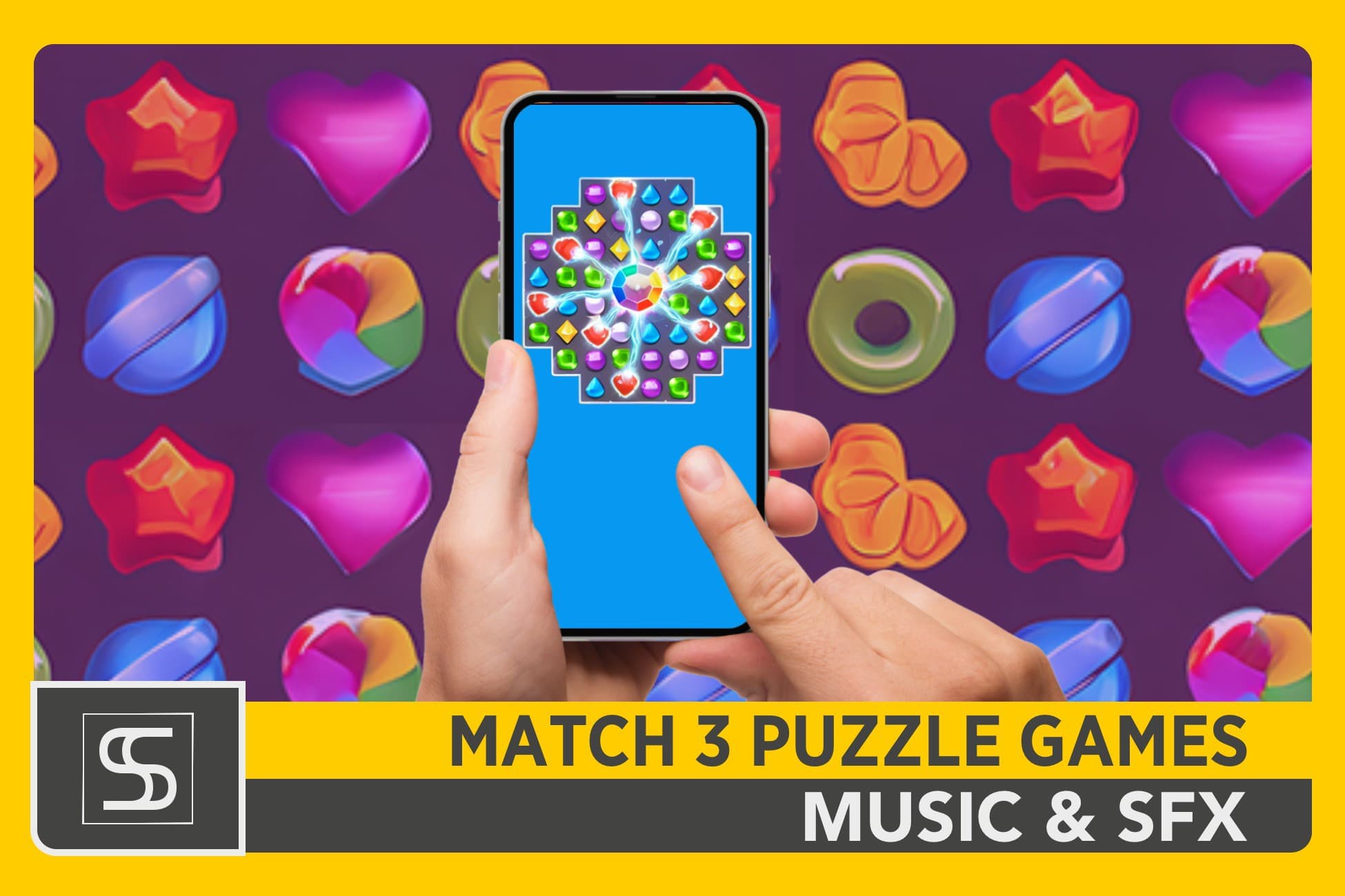 Match 3 Games Sound Effects and Music Pack