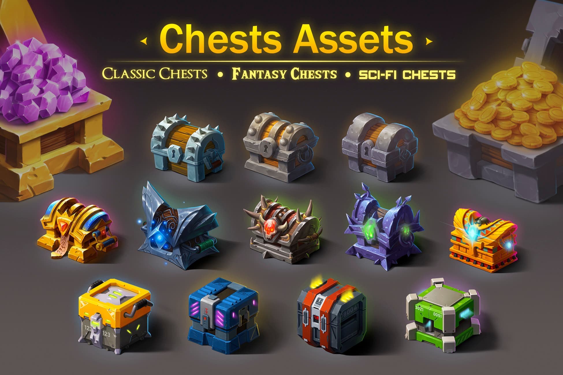 2D Chests Assets - Mega Pack